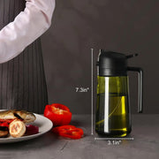 🎁HOT SALE💕2 in 1 Glass Oil Sprayer & Dispenser🔥